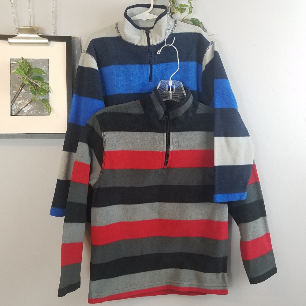 BUNDLE Old Navy Stripe Fleece 1/4 Zip Jacket‎ S